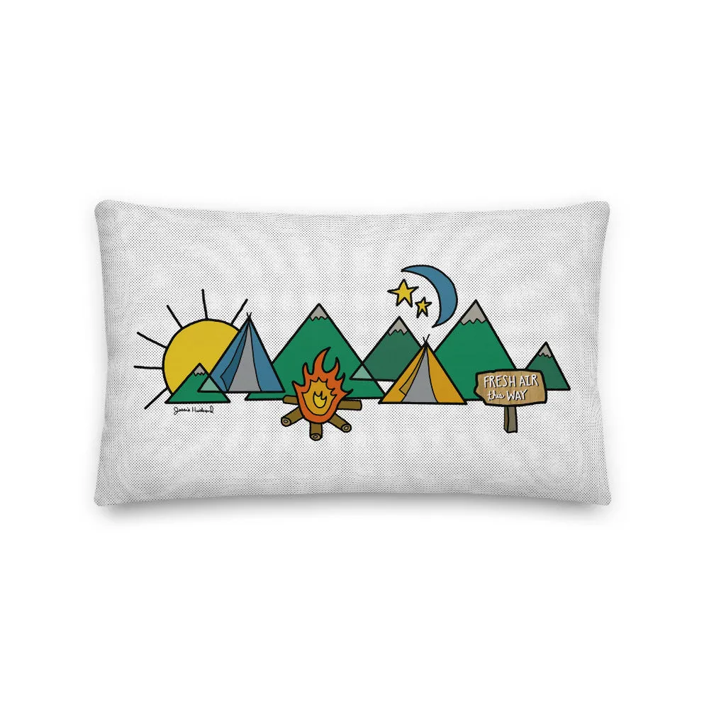 Fresh Air This Way Camp Pillow