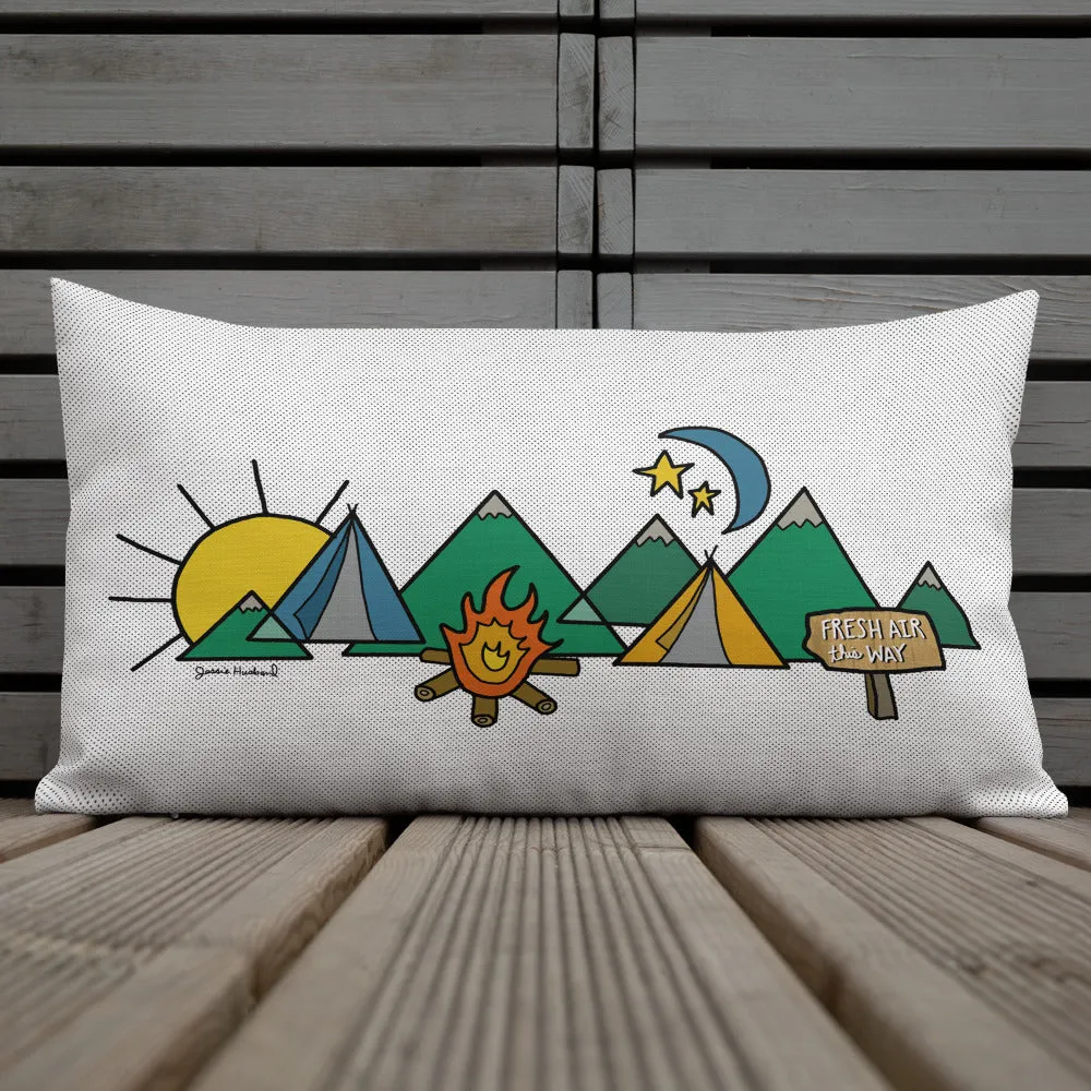 Fresh Air This Way Camp Pillow