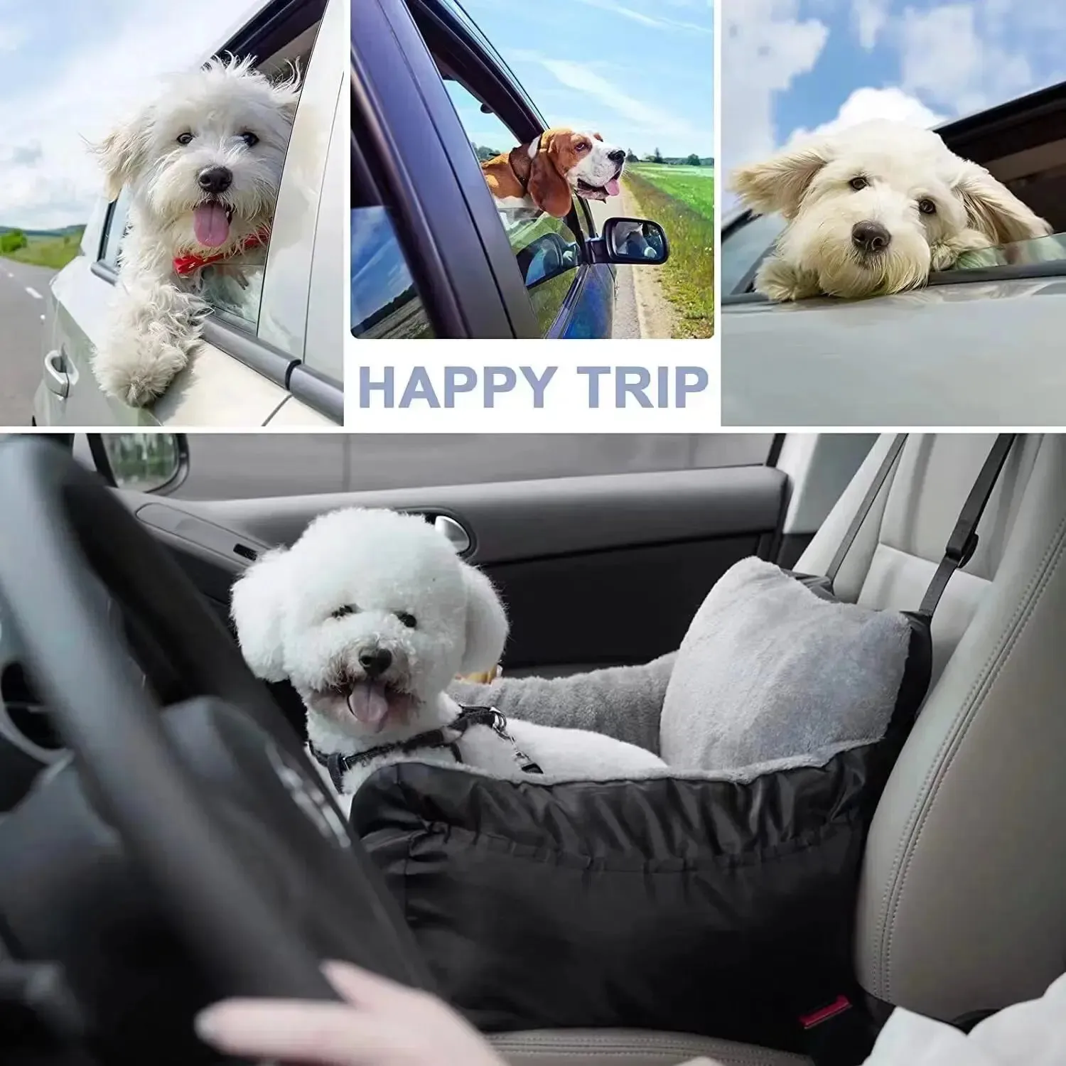 Funki Buys | Pet Car Seats | Plush Luxury Pet Car Travel Seats