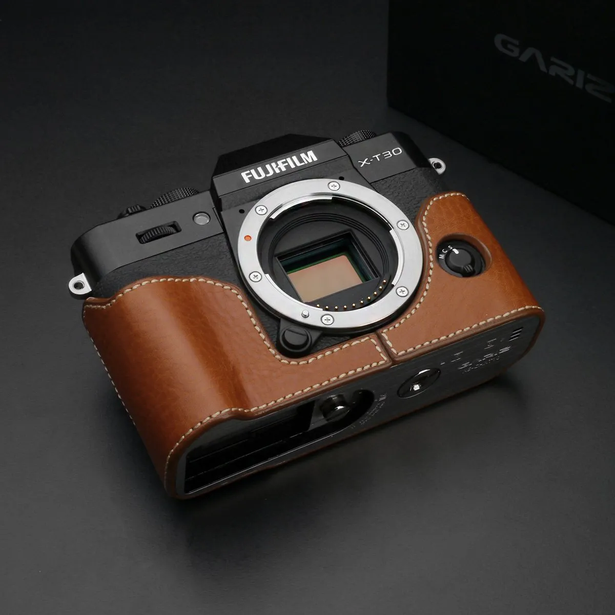 Gariz Camel Leather Camera Half Case XS-CHXT30CM for Fuji Fujifilm X-T10 X-T20 X-T30