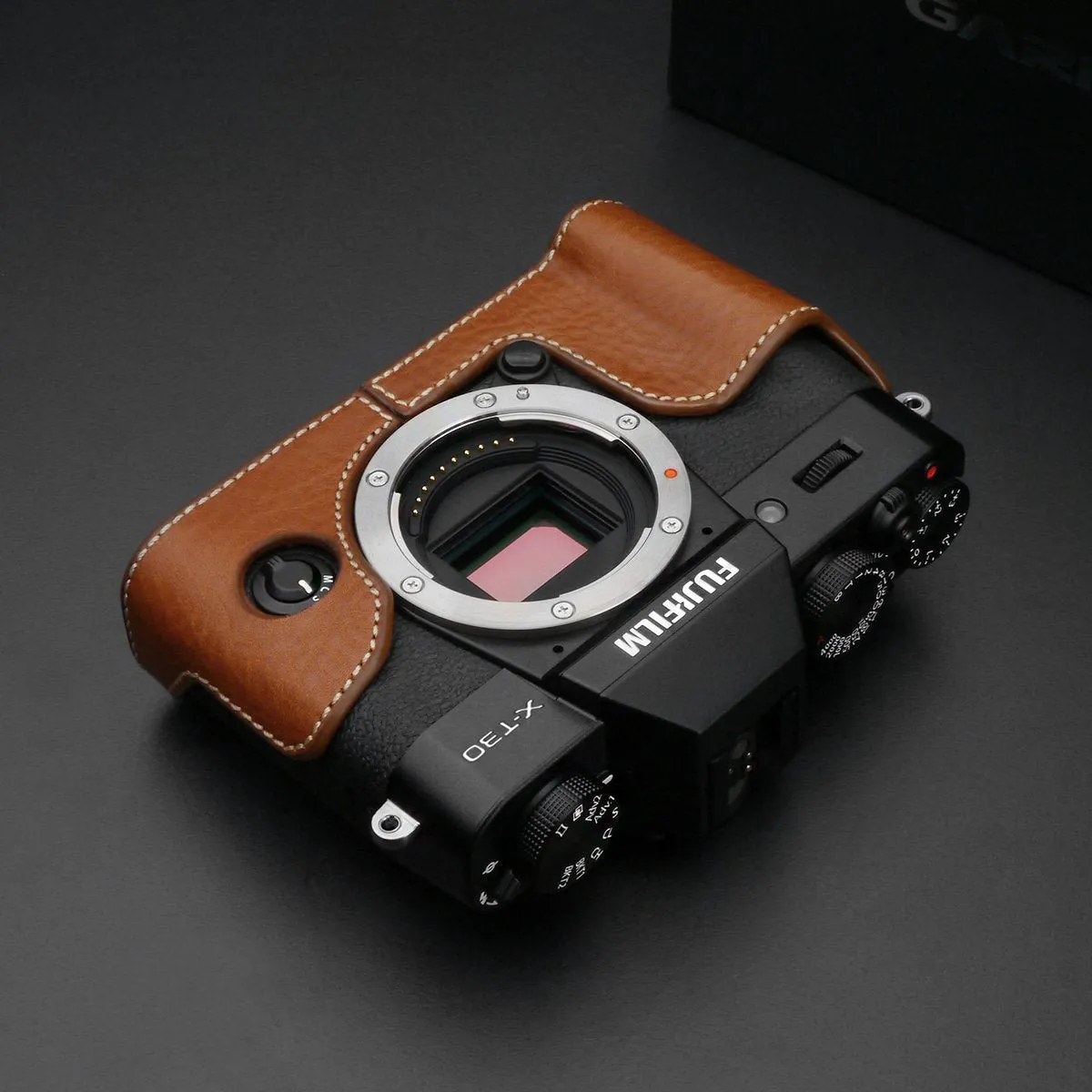 Gariz Camel Leather Camera Half Case XS-CHXT30CM for Fuji Fujifilm X-T10 X-T20 X-T30