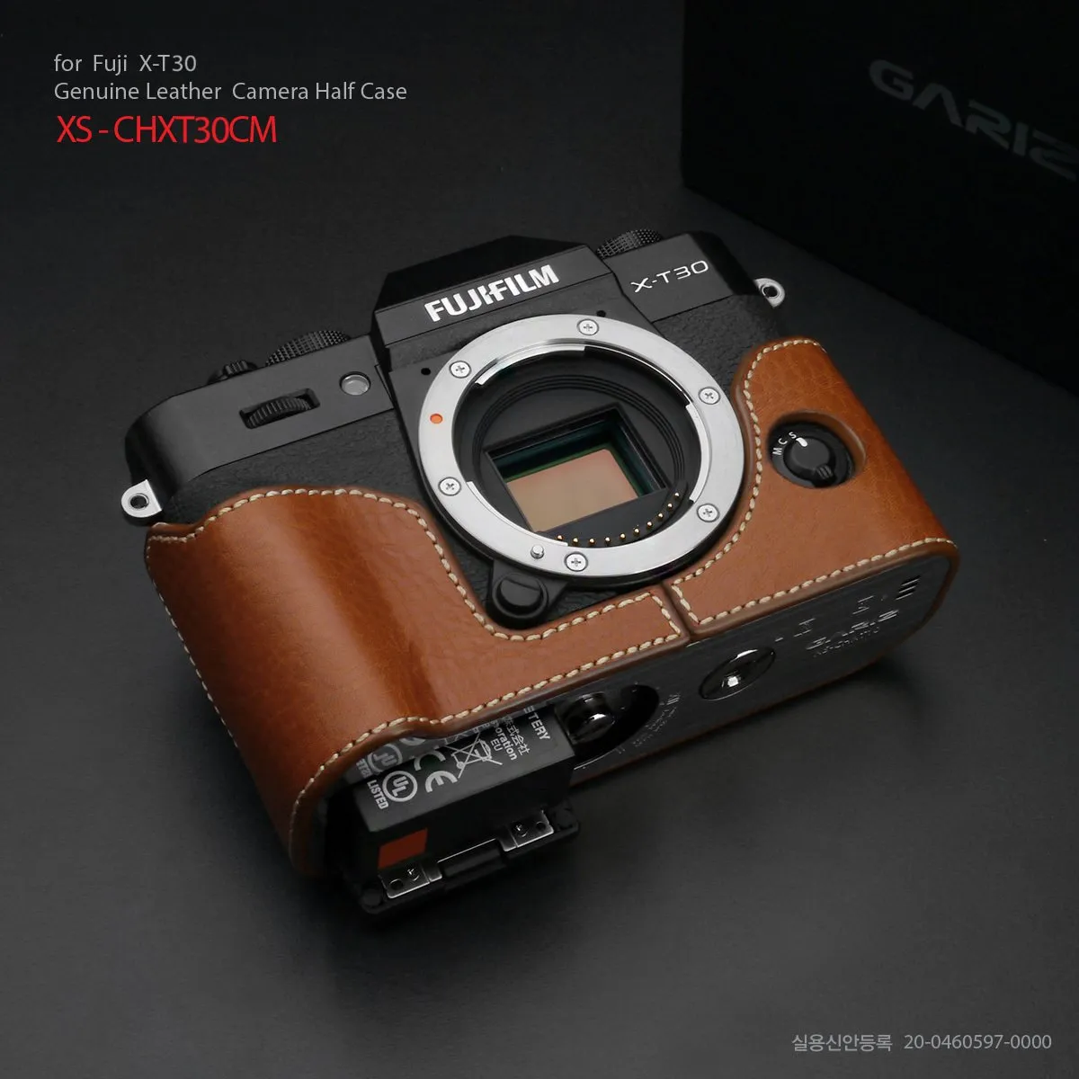 Gariz Camel Leather Camera Half Case XS-CHXT30CM for Fuji Fujifilm X-T10 X-T20 X-T30