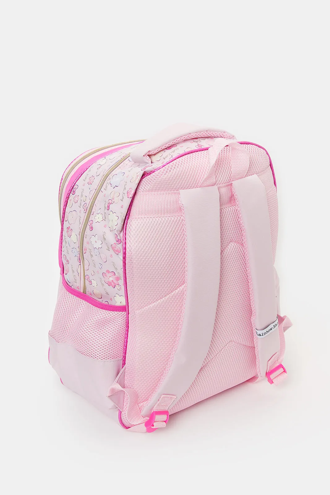 Girls Pink And Fuchsia Hello Kitty Print 18" Backpack