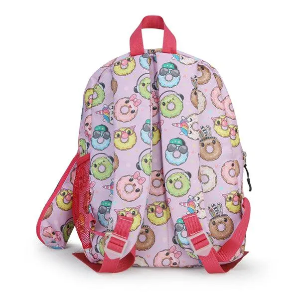 GIRLS PINK PRINTED BACKPACK SET