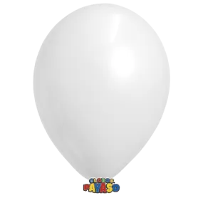 Globos Payaso 12in Balloon Pastel White 50ct