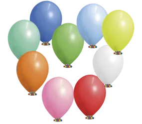 Globos Payaso 9in Balloon Pastel Assorted 50ct