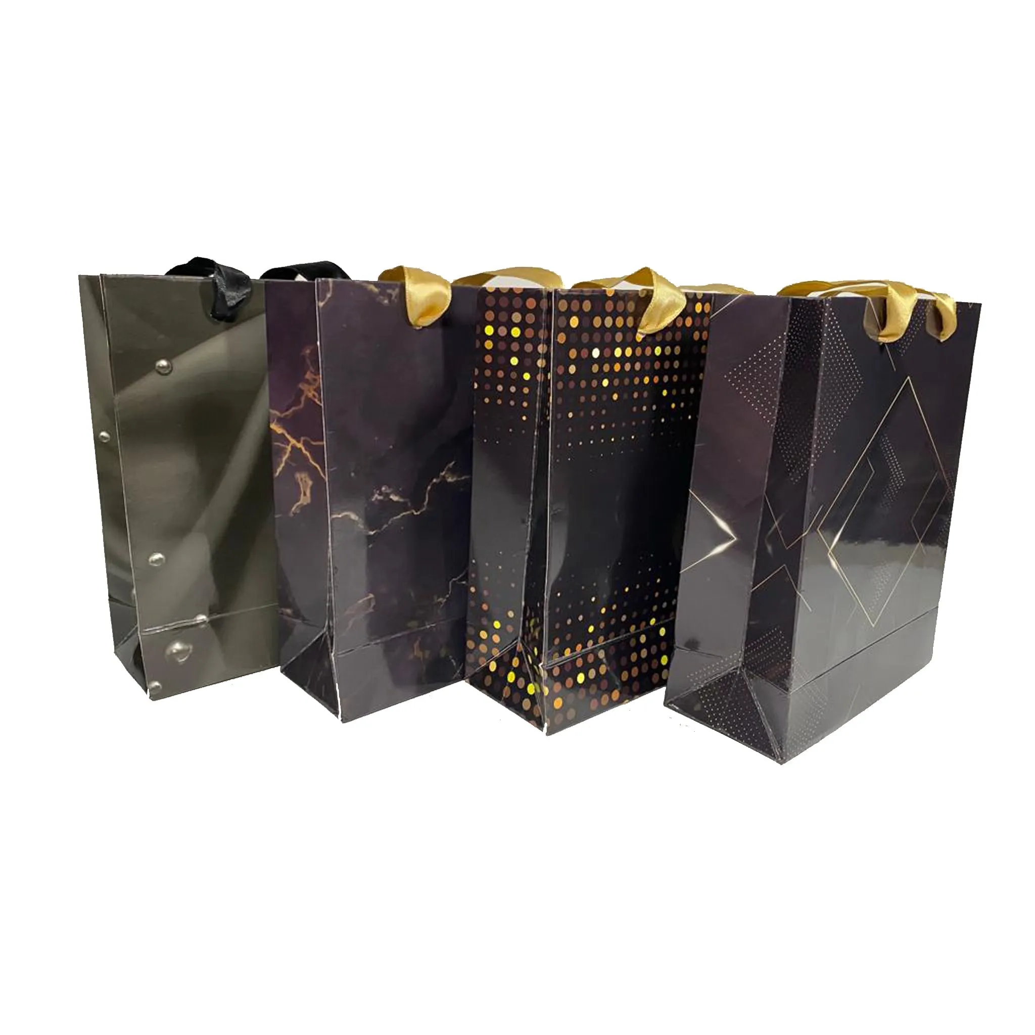 Glossy Laminated Silky Ribbon Handle Paper Bags