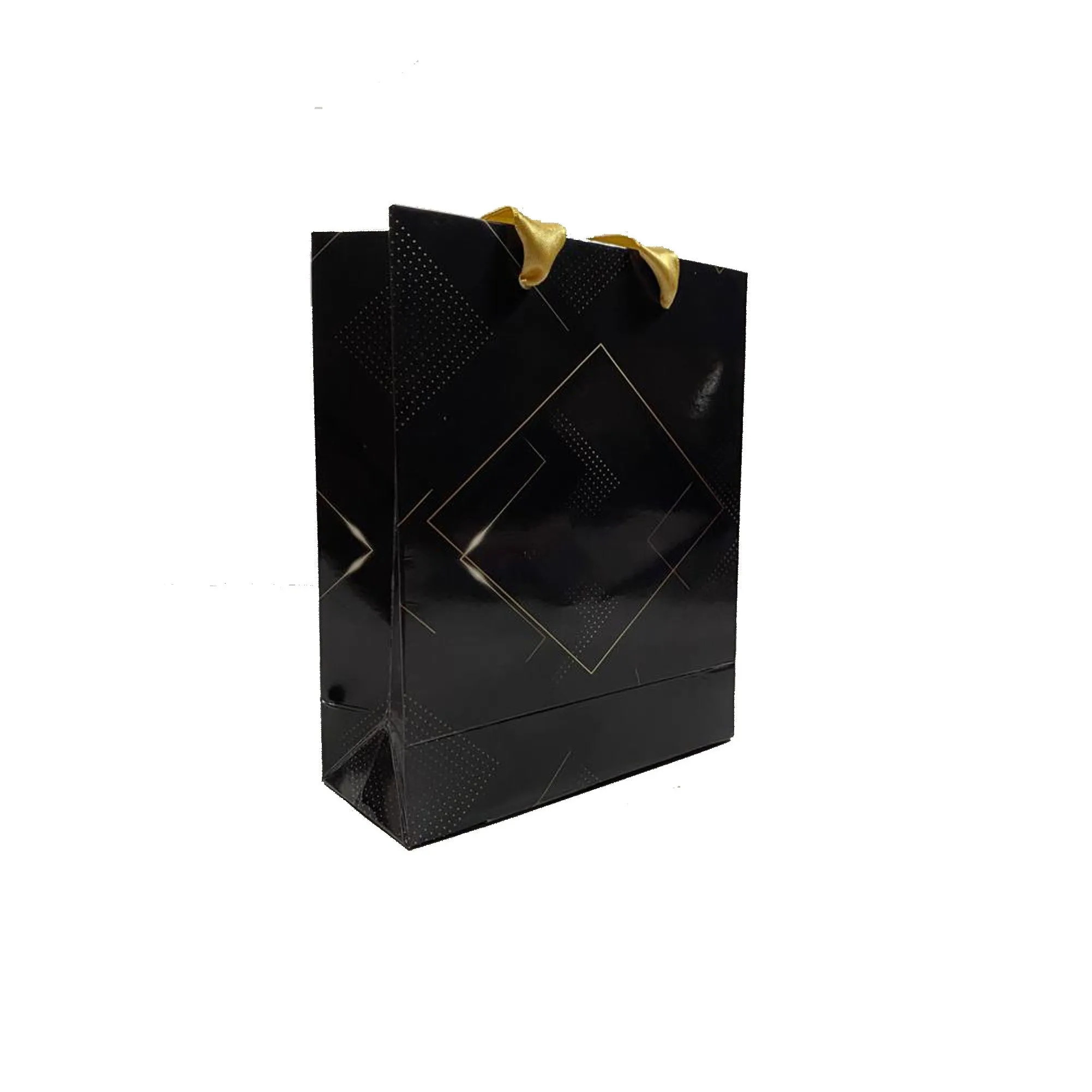 Glossy Laminated Silky Ribbon Handle Paper Bags