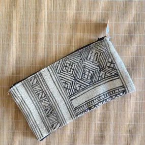 Hemp Batik Twin Purse (Beige)