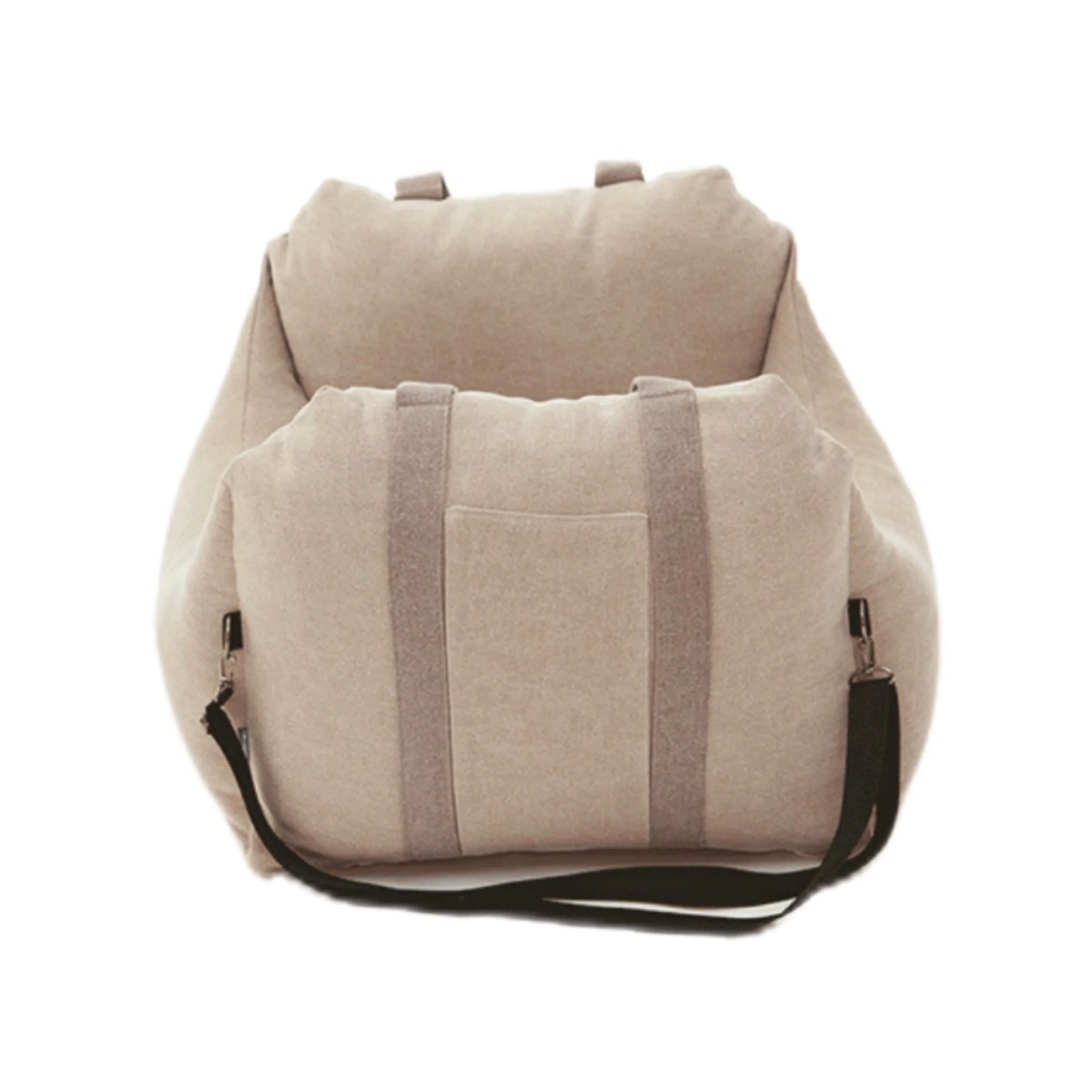 It Pet Travel Chunky Seat Car Pet Carrier Waterproof Basket Portable Hanging Bag Beds & Sofas for Dogs and Bunnies in Color Beige and Light Gray