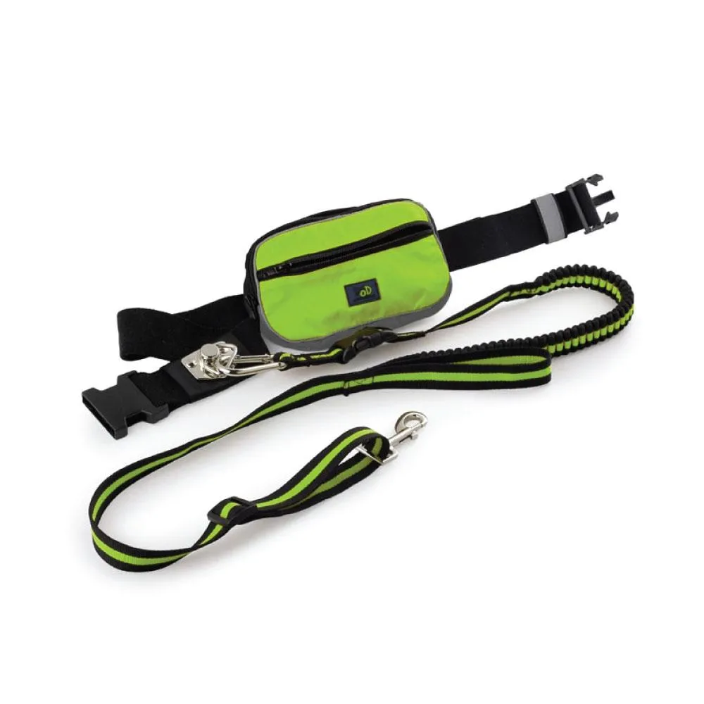 Jogging Dog Bungee Leash - Adjustable Waist Belt Bag   Hands Free