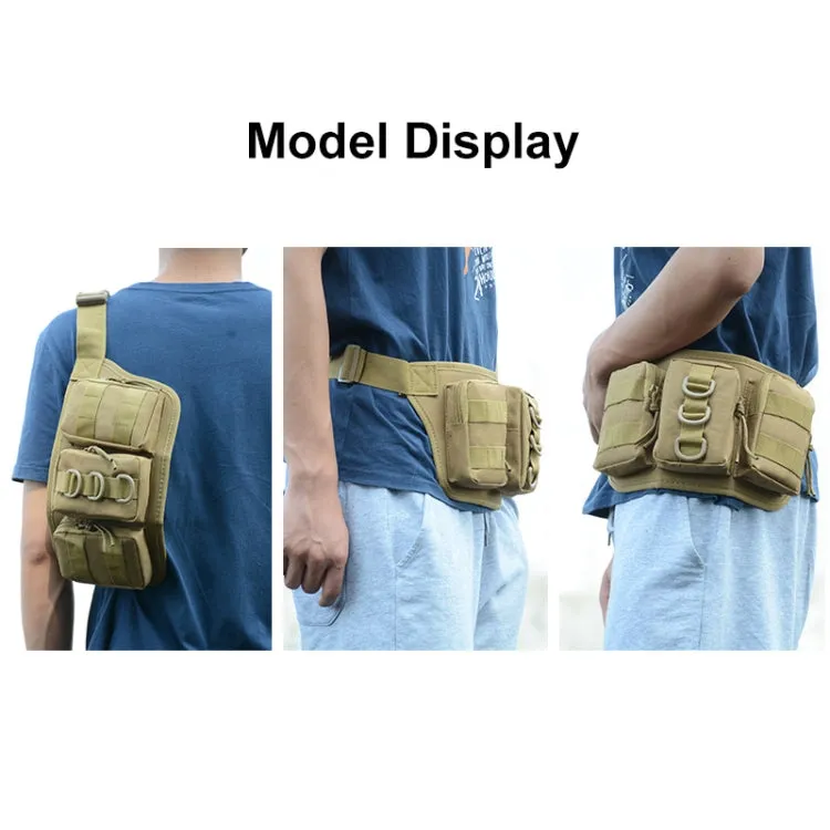 JUNSUNMAY J010 2L Waterproof Outdoor Sports Multifunction Waist Bag(Khaki)