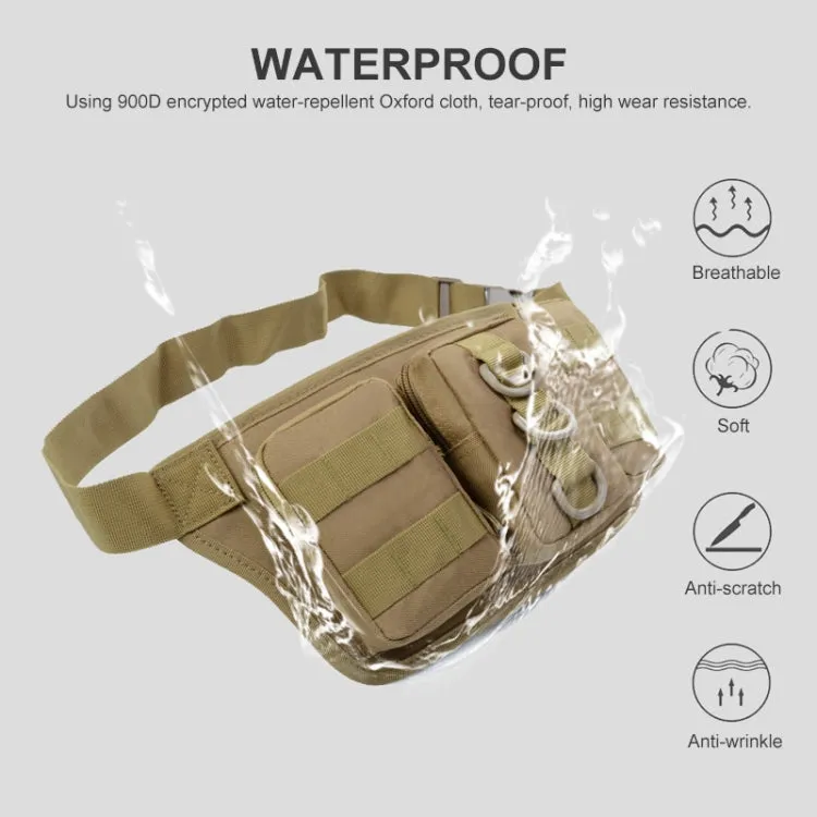 JUNSUNMAY J010 2L Waterproof Outdoor Sports Multifunction Waist Bag(Khaki)