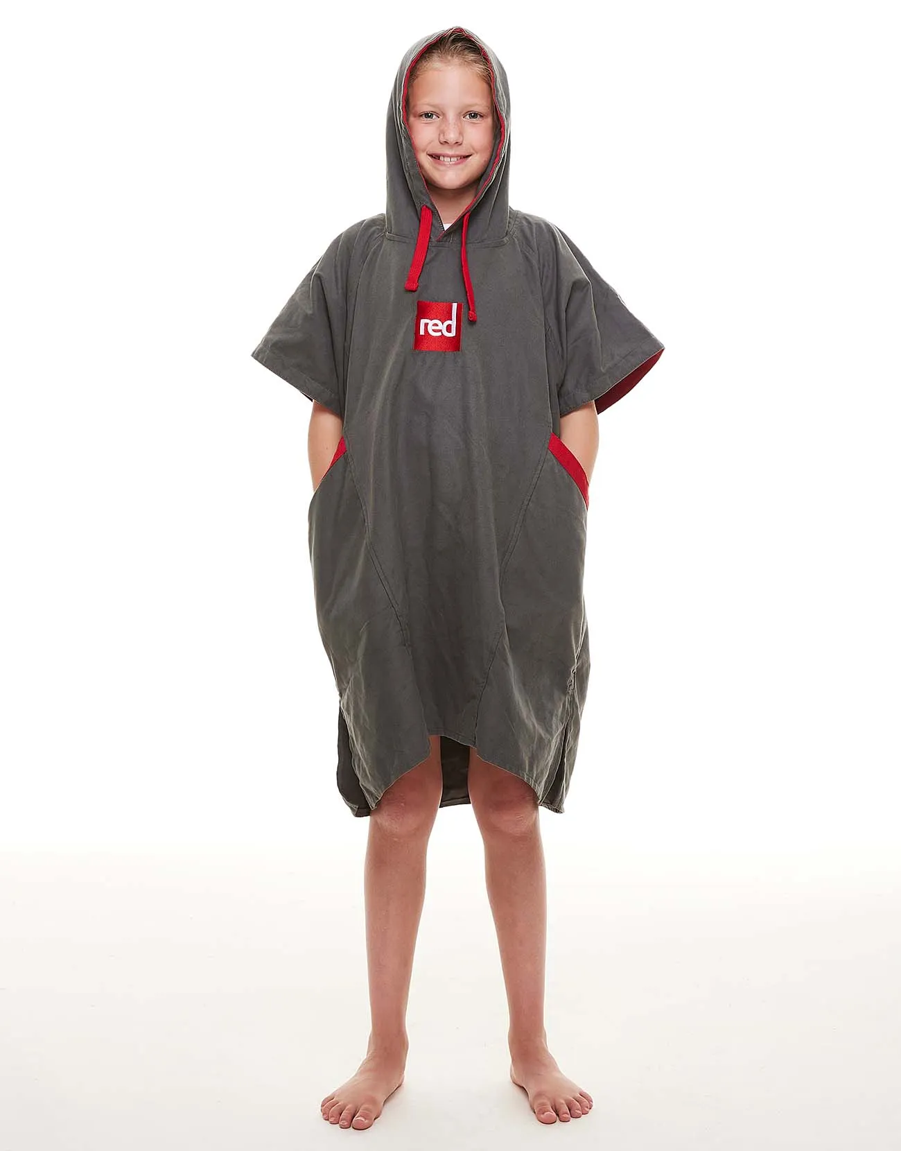 Kids Quick Dry Microfibre Changing Robe - Grey