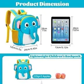 Kids School Bag Soft Plush Backpacks Cartoon Boys Girls Baby (2-5 Years) (RHINO)