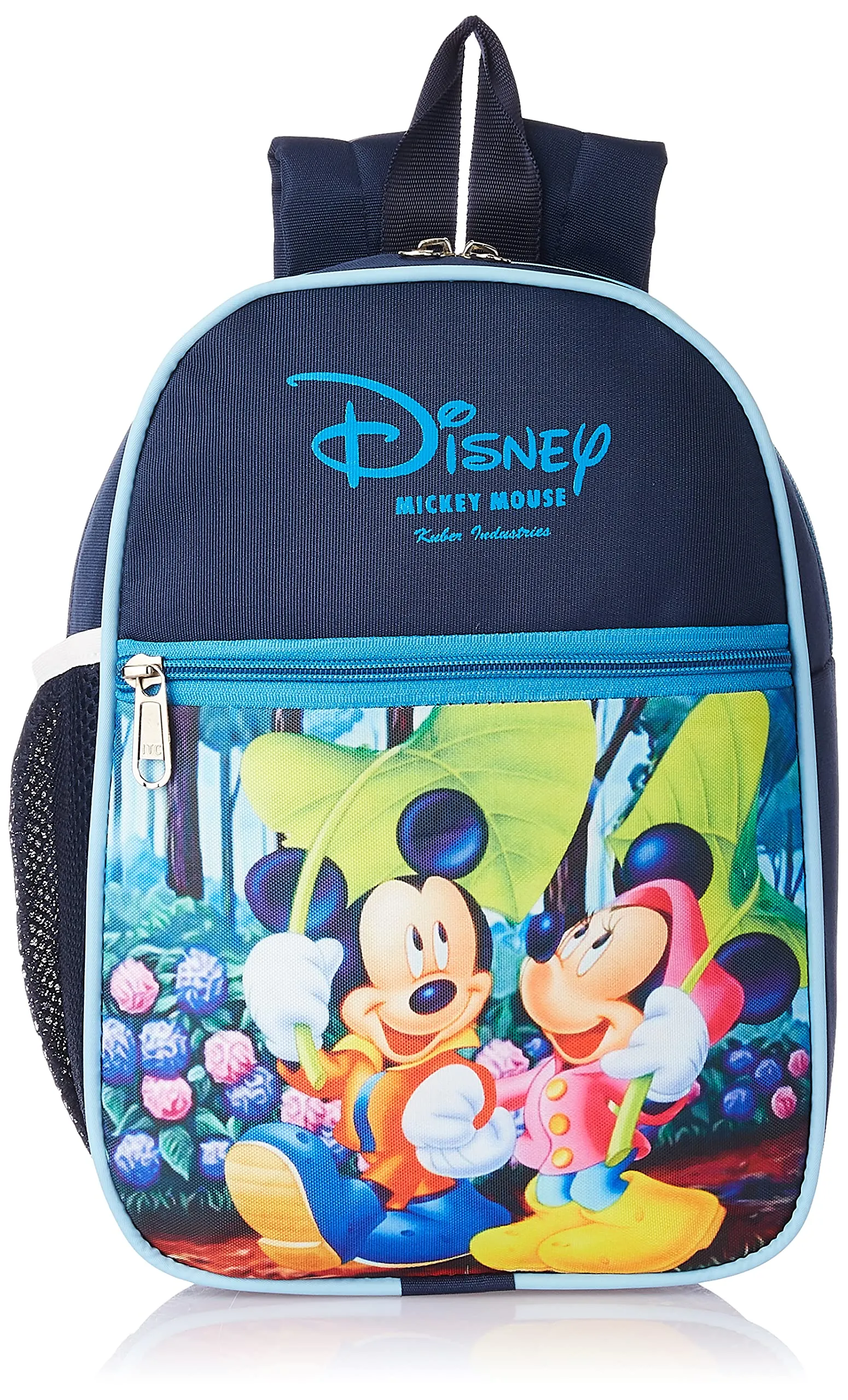 Kuber Industries Disney Print Unisex School Bag|Kids School Backpack|School Bag for Girls, Boys|Disney Mickey Minnie Mouse| Blue|