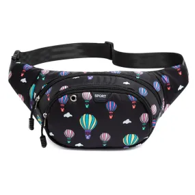 Ladies Sports Running Waist Bag Outdoor Leisure Cashier Wallet, Size: 10 inch(Balloon Black)