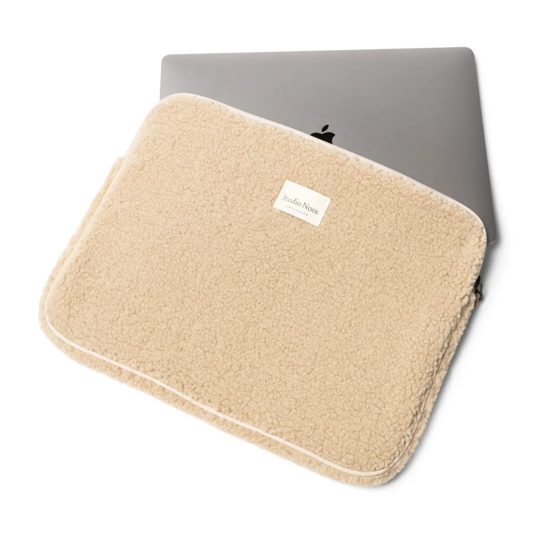 Laptop Sleeve "Ecru Teddy", 15 Zoll