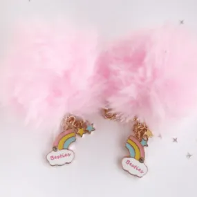 Lauren Hinkley Rainbow BFF Pom Pom Keyring Set