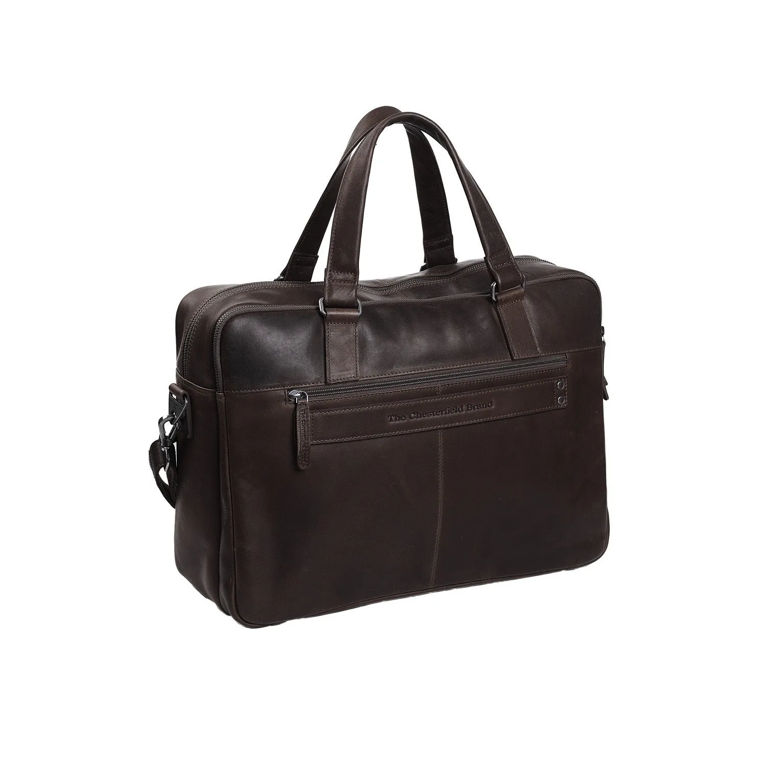 Leather Laptop Bag Brown Misha