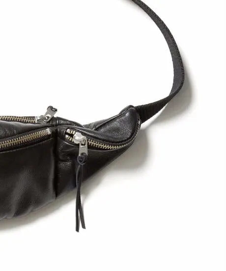 LEATHER WAIST BAG(BLACK)