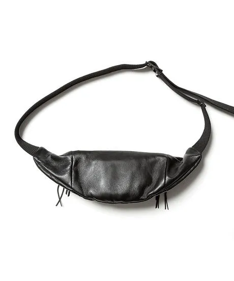 LEATHER WAIST BAG(BLACK)