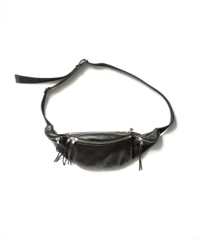 LEATHER WAIST BAG(BLACK)