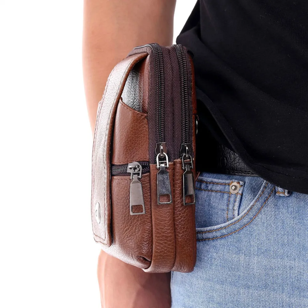 Leather Waist Large Capacity Belt Bag