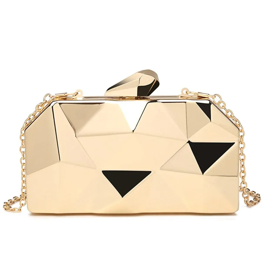 Luxury Shinny Women's Geometric Outlook Acrylic Box Clutches For Wedding/Dating/Party