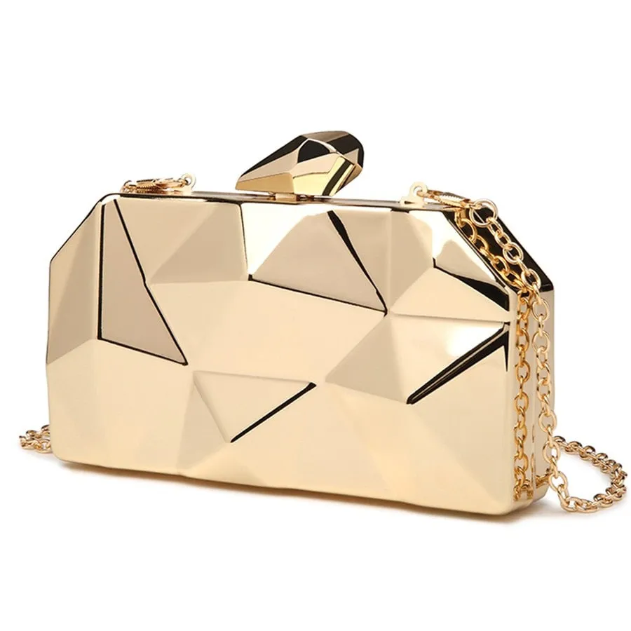 Luxury Shinny Women's Geometric Outlook Acrylic Box Clutches For Wedding/Dating/Party