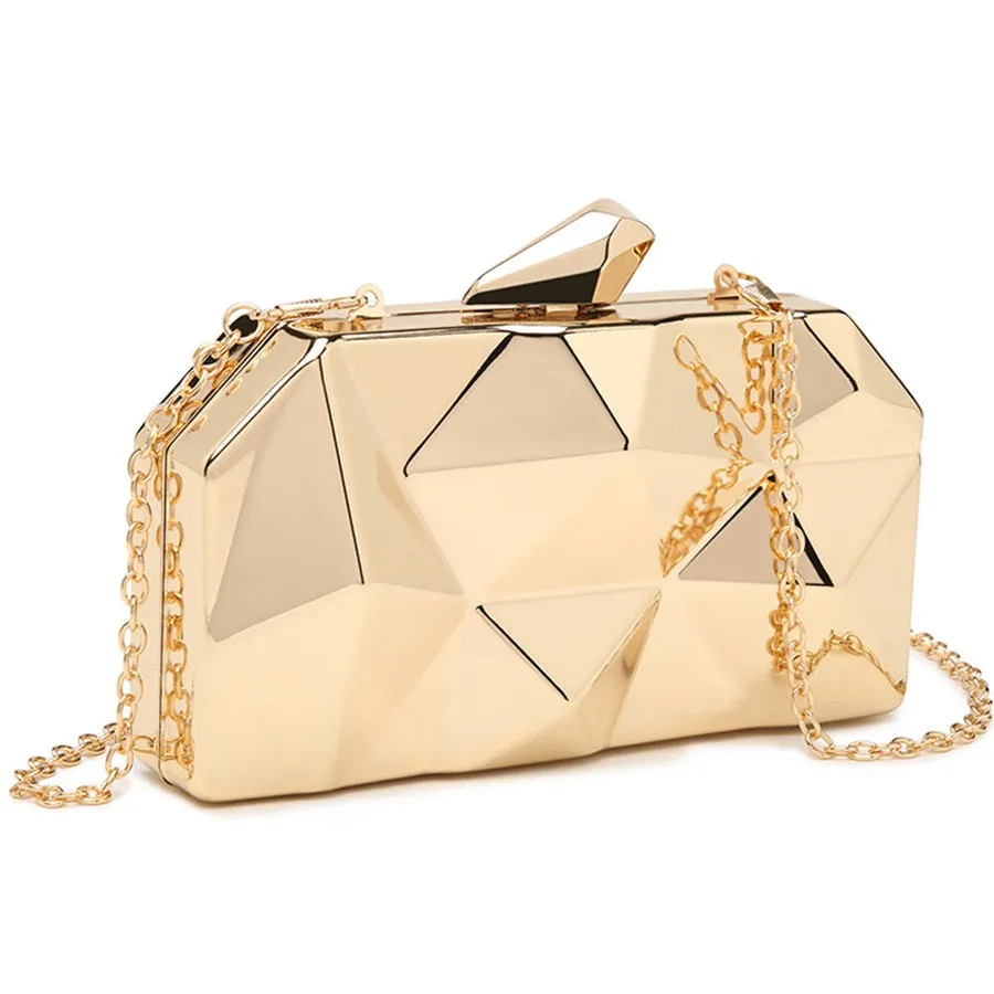 Luxury Shinny Women's Geometric Outlook Acrylic Box Clutches For Wedding/Dating/Party