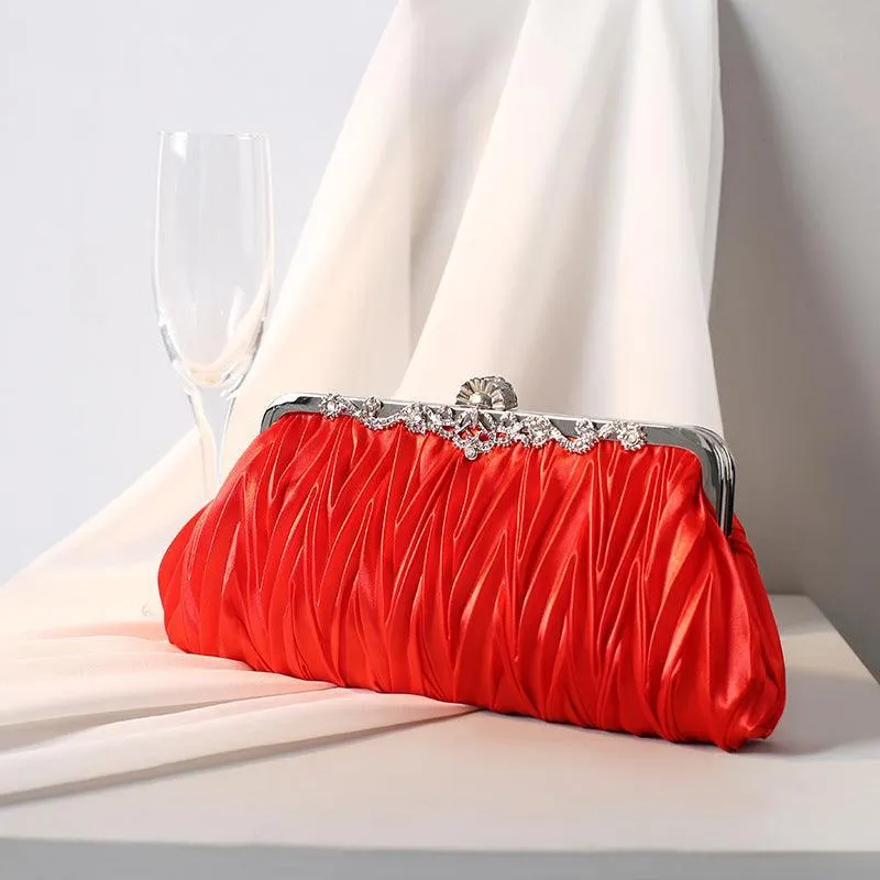 MAC070 Pleated Clutch Evening Bag Wedding Dress Evening Bag