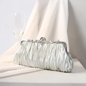 MAC070 Pleated Clutch Evening Bag Wedding Dress Evening Bag