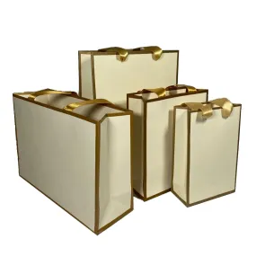 Matt Laminated Ribbon Handle Paper Bags