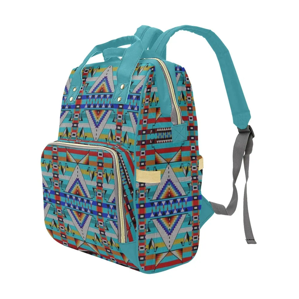 Medicine Blessing Turquoise Multi-Function Diaper Backpack/Diaper Bag