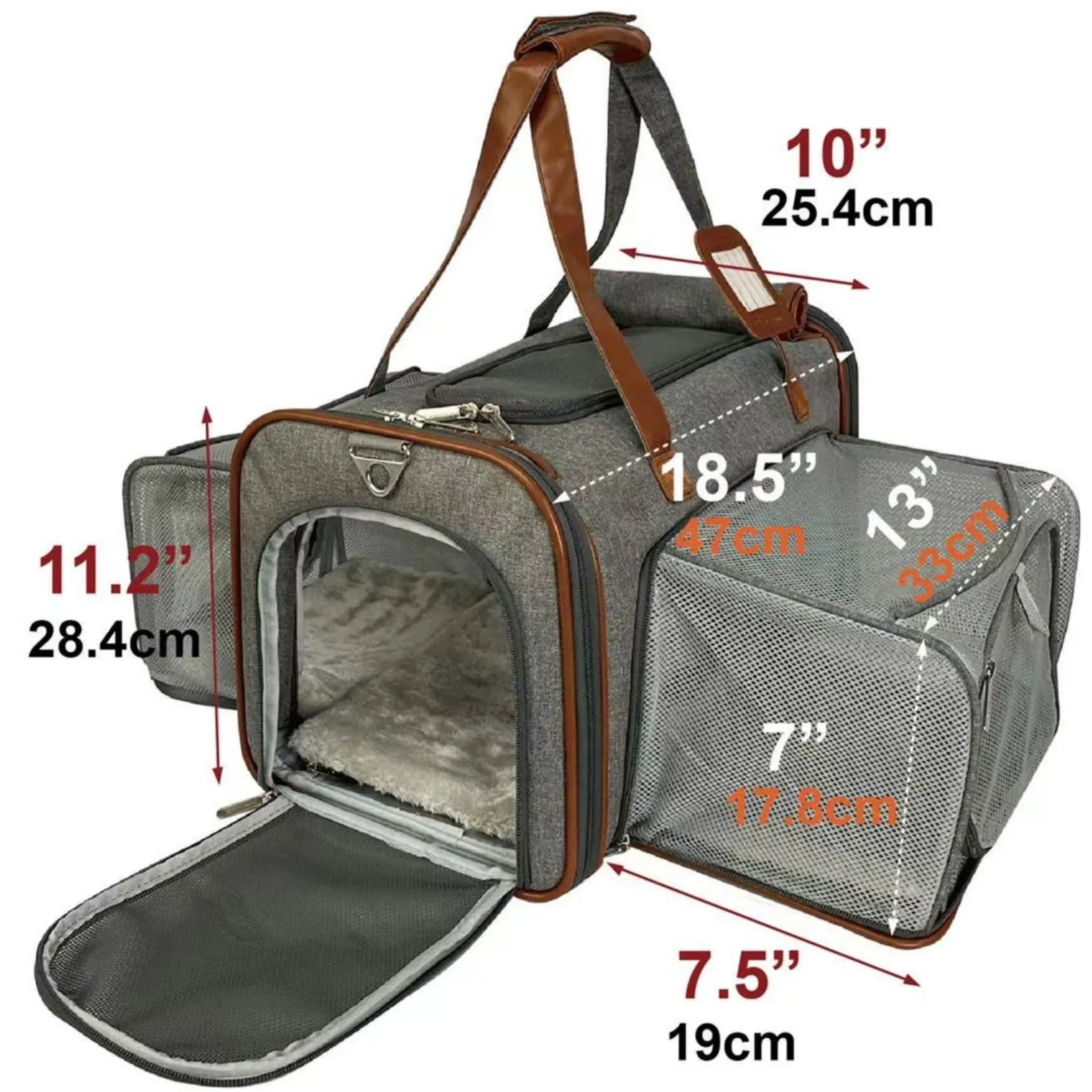 Mr. Peanut's Gold Series Standard Size Airline Compliant Double Expandable Pet Carrier