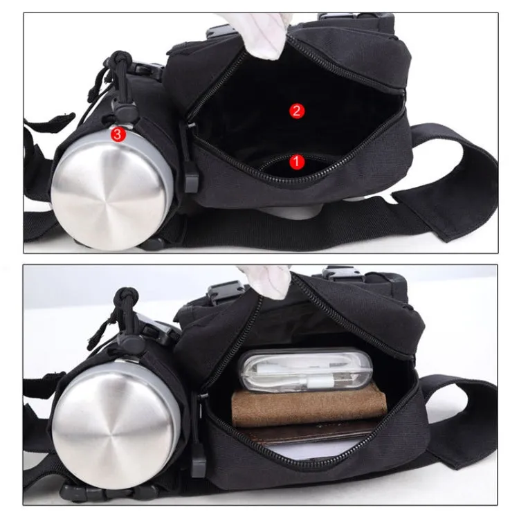 Multifunctional Cycling Sports Waist Bag Casual Water Bottle Satchel(Black)