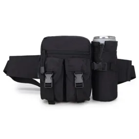 Multifunctional Cycling Sports Waist Bag Casual Water Bottle Satchel(Black)