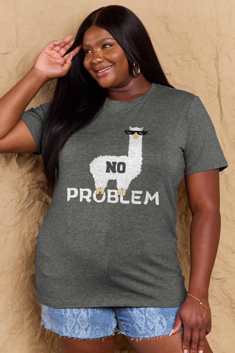 NO PROBLEM Graphic Cotton Tee