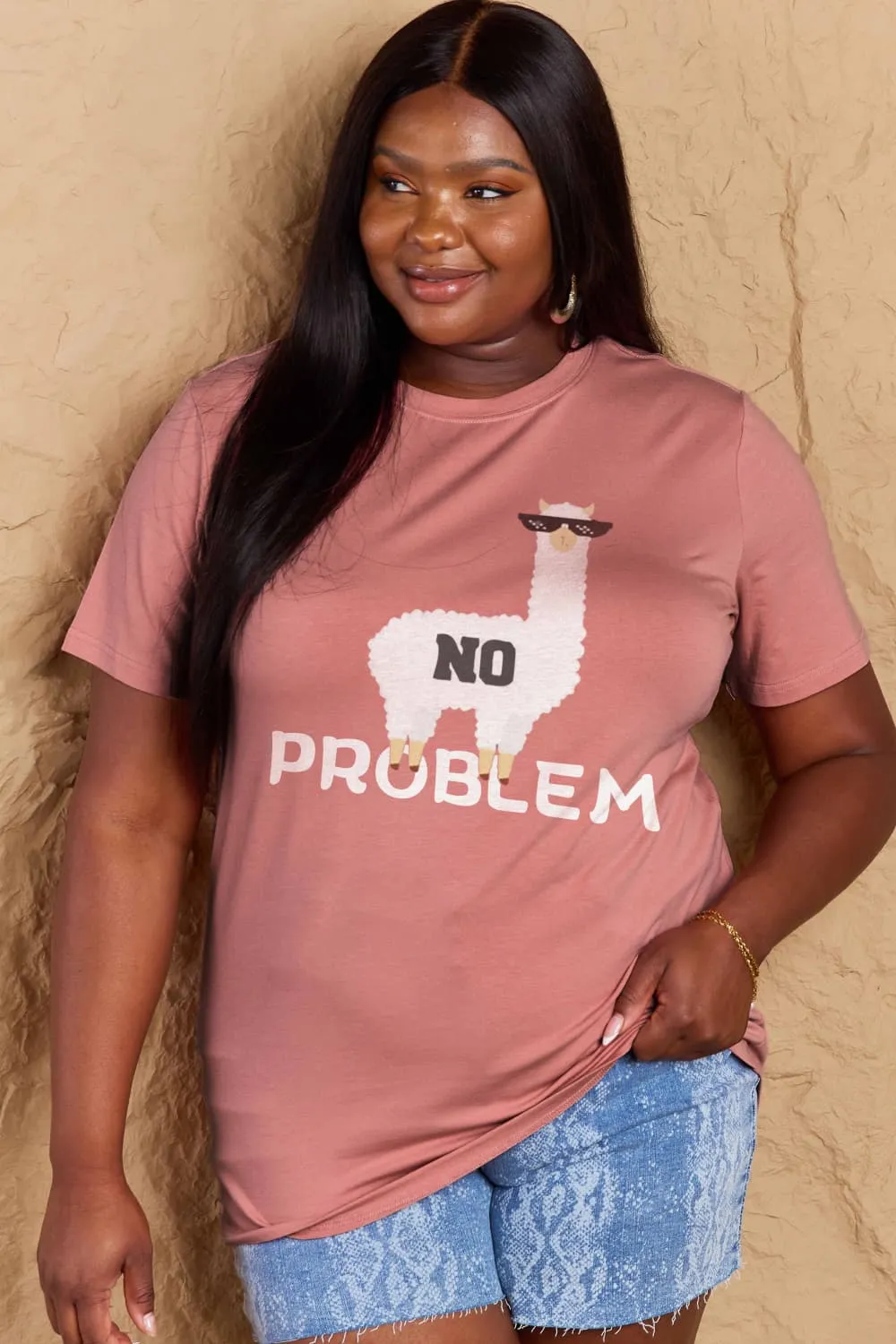 NO PROBLEM Graphic Cotton Tee