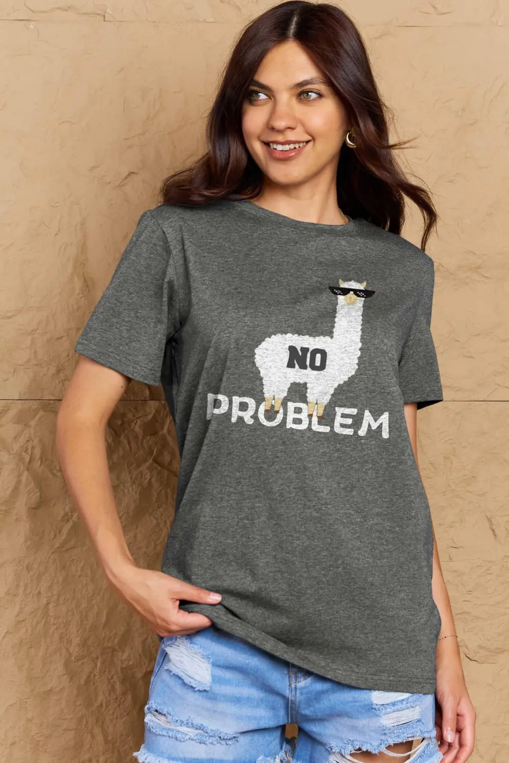 NO PROBLEM Graphic Cotton Tee