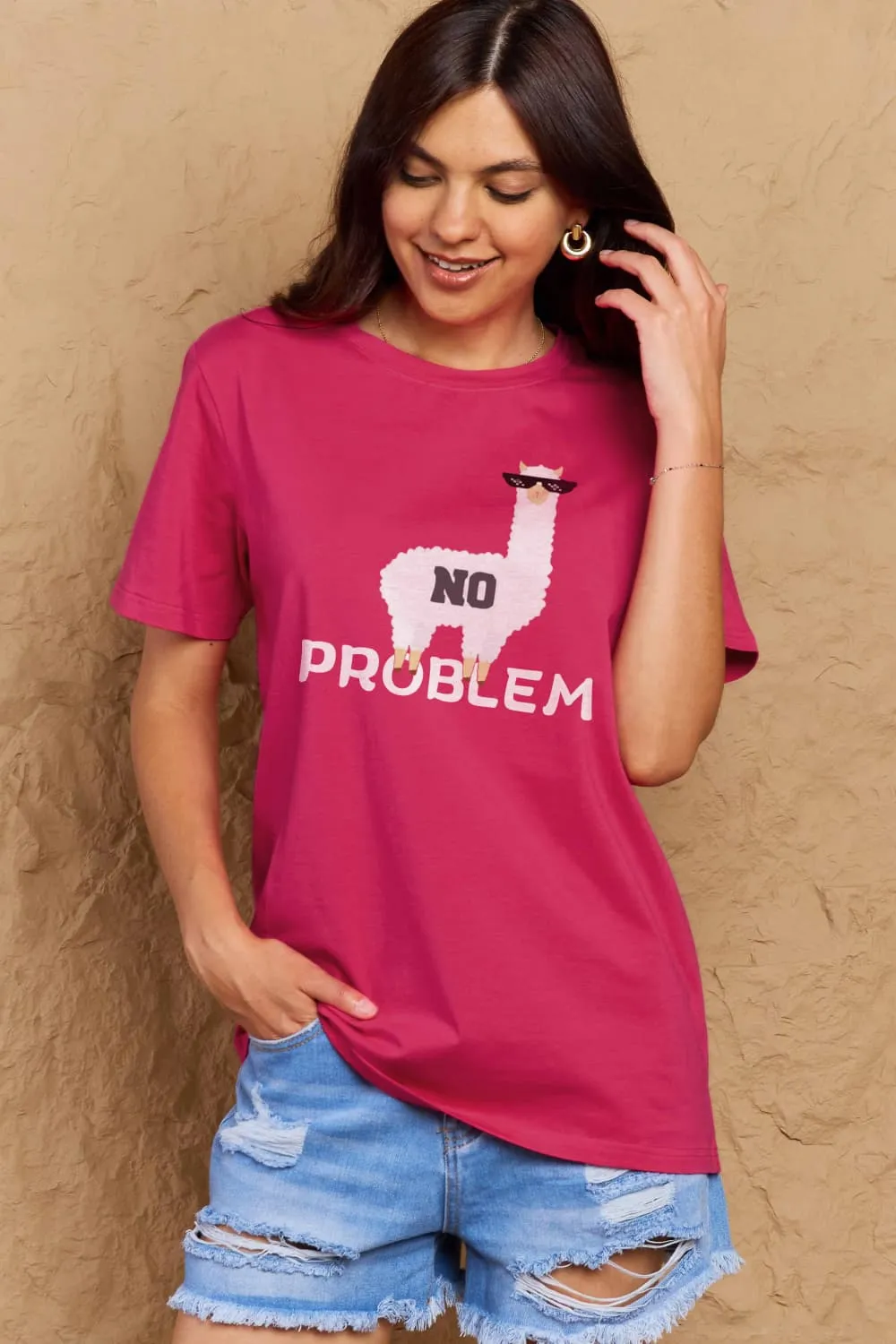 NO PROBLEM Graphic Cotton Tee