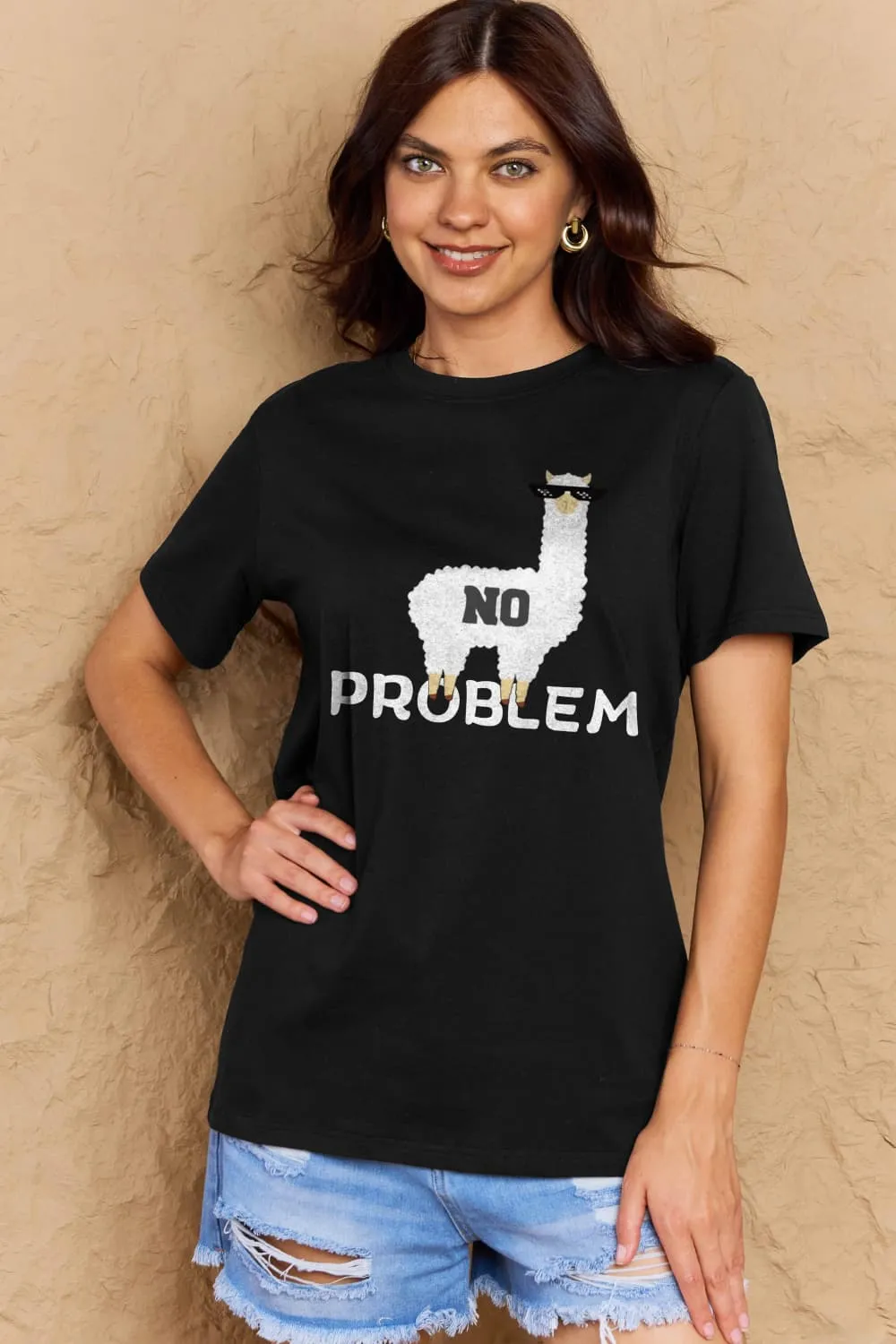 NO PROBLEM Graphic Cotton Tee