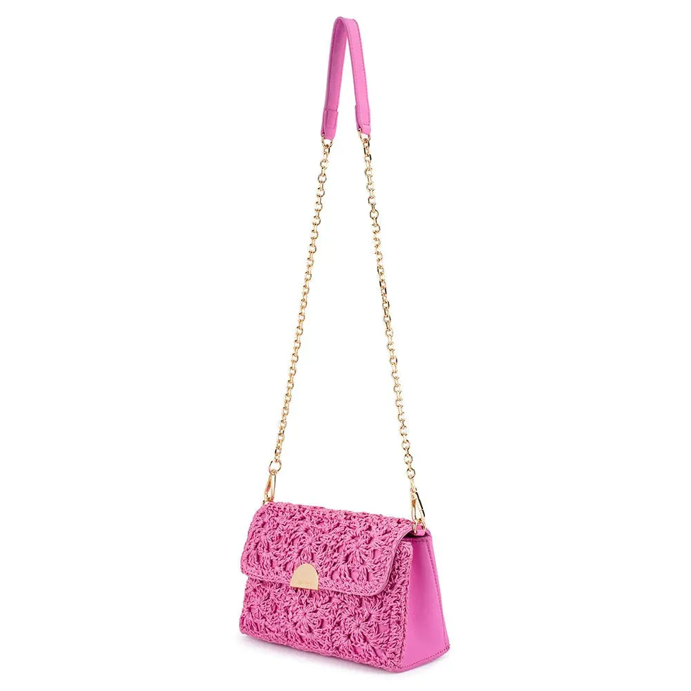 OB6476 MILLIE CROCHETTED SHOULDER BAG