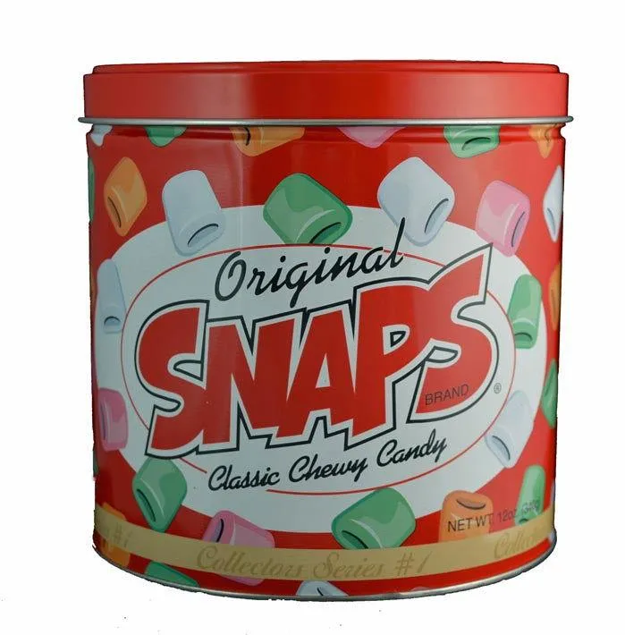 Original Snaps Classic Chewy Candy Retro Tin