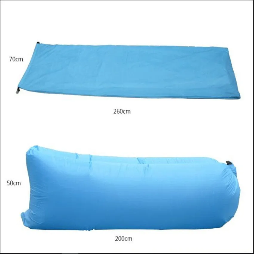 Outdoor and Indoor Inflatable Lounger Nylon Fabric Beach Lounger Convenient Compression Air Bag Hangout Bean Bag Portable Dream Chair