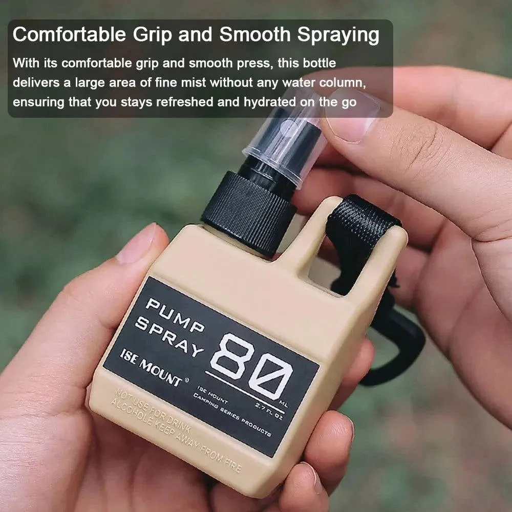 Outdoor Camping Hiking 80ml Sprayer Bottle Travel Portable Spraying Bottle Small Bottle HookUp Press Type Spraying Bottle