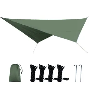 Outdoor Camping Supplies Multifunctional Camping Sunshade Waterproof And Moisture-Proof Mat Ultra-Light Sky,Size: 320 x 250cm (Army Green)