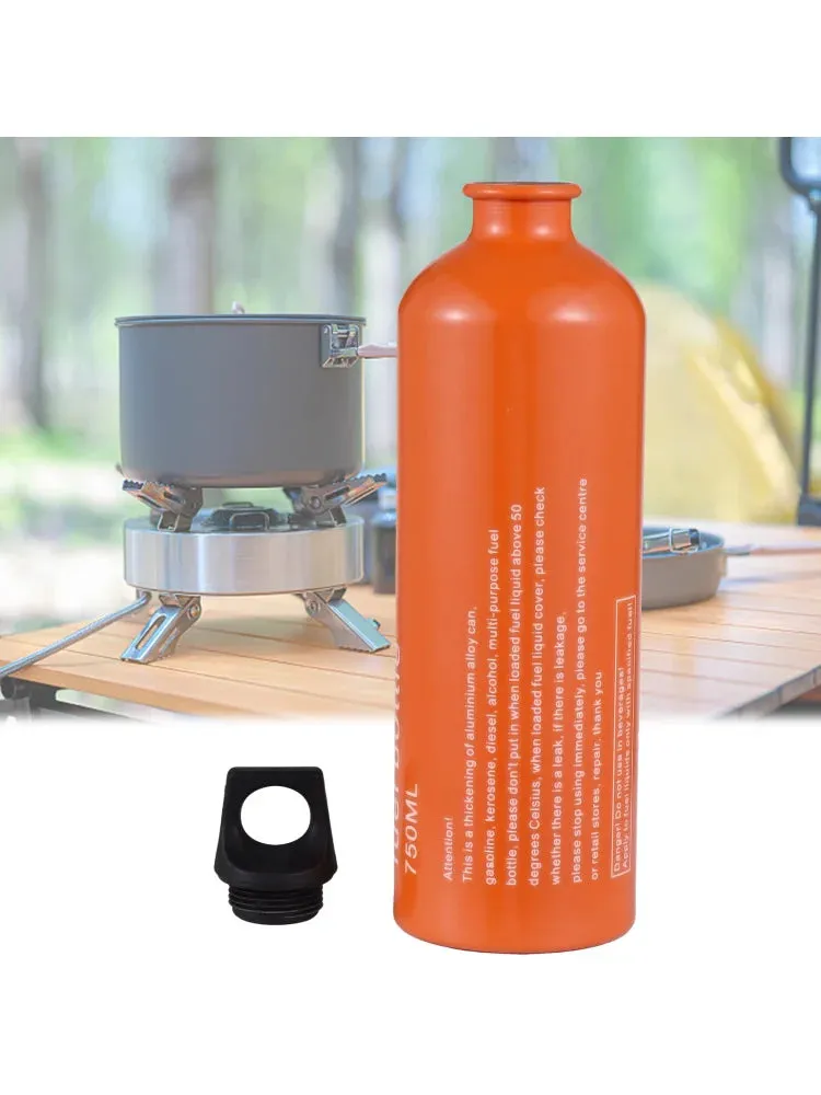 Outdoor Fuel Bottle Petrol Alcohol Liquid Oil Bottle 750ml Oil Storage Can for Camping Hiking Mountaineering Outdoor Cooking