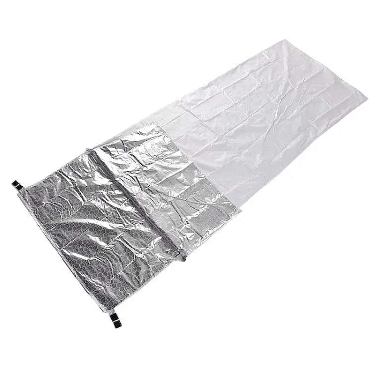 Outdoor Hiking Camping Heat-Reflective Thermal Insulation Sleeping Bag Emergency Blanket Single Envelope 200 x 72cm (Silver Gray)